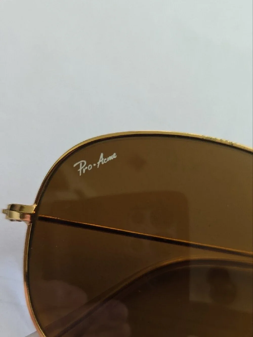 Pro Acme Men's Gold Aviator Sunglasses with Brown Lenses
